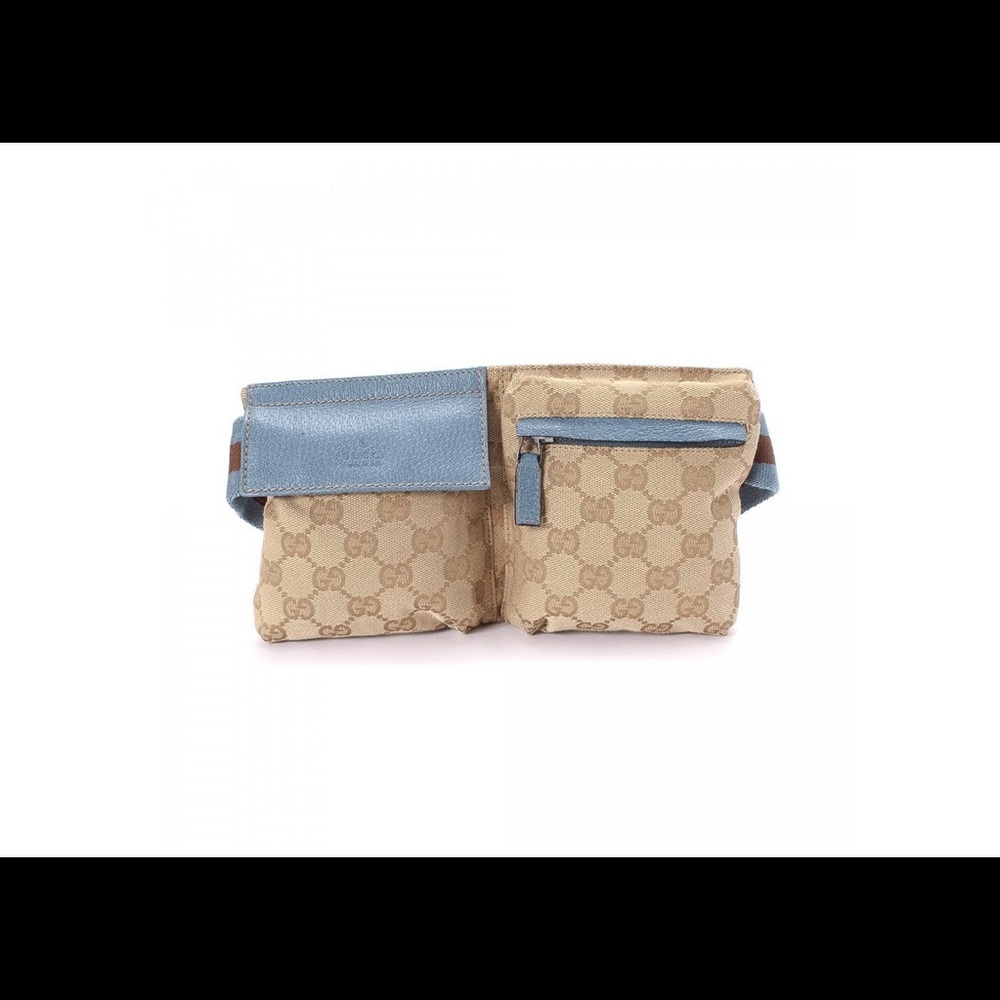 Authentic Gucci monogram belt bag